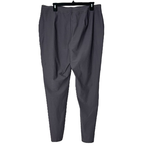 NWT Eileen Fisher Gray Washable Stretch Crepe Pant Slim Fit Ankle Length Size XL - Picture 9 of 11